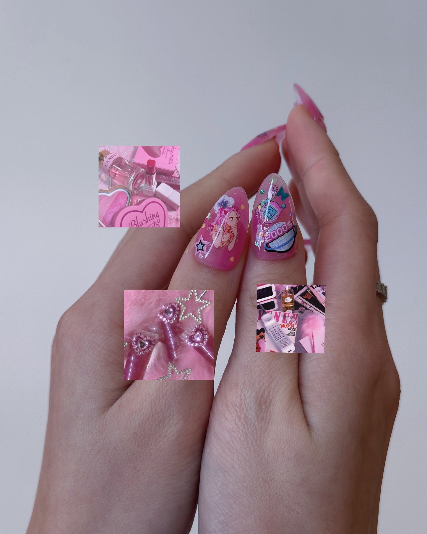 Barbiecore Pink Nail Art