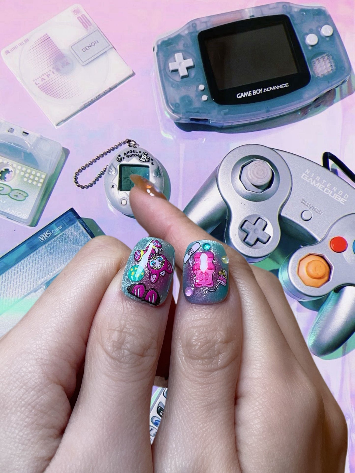 Retro Tech Nostalgia Nails
