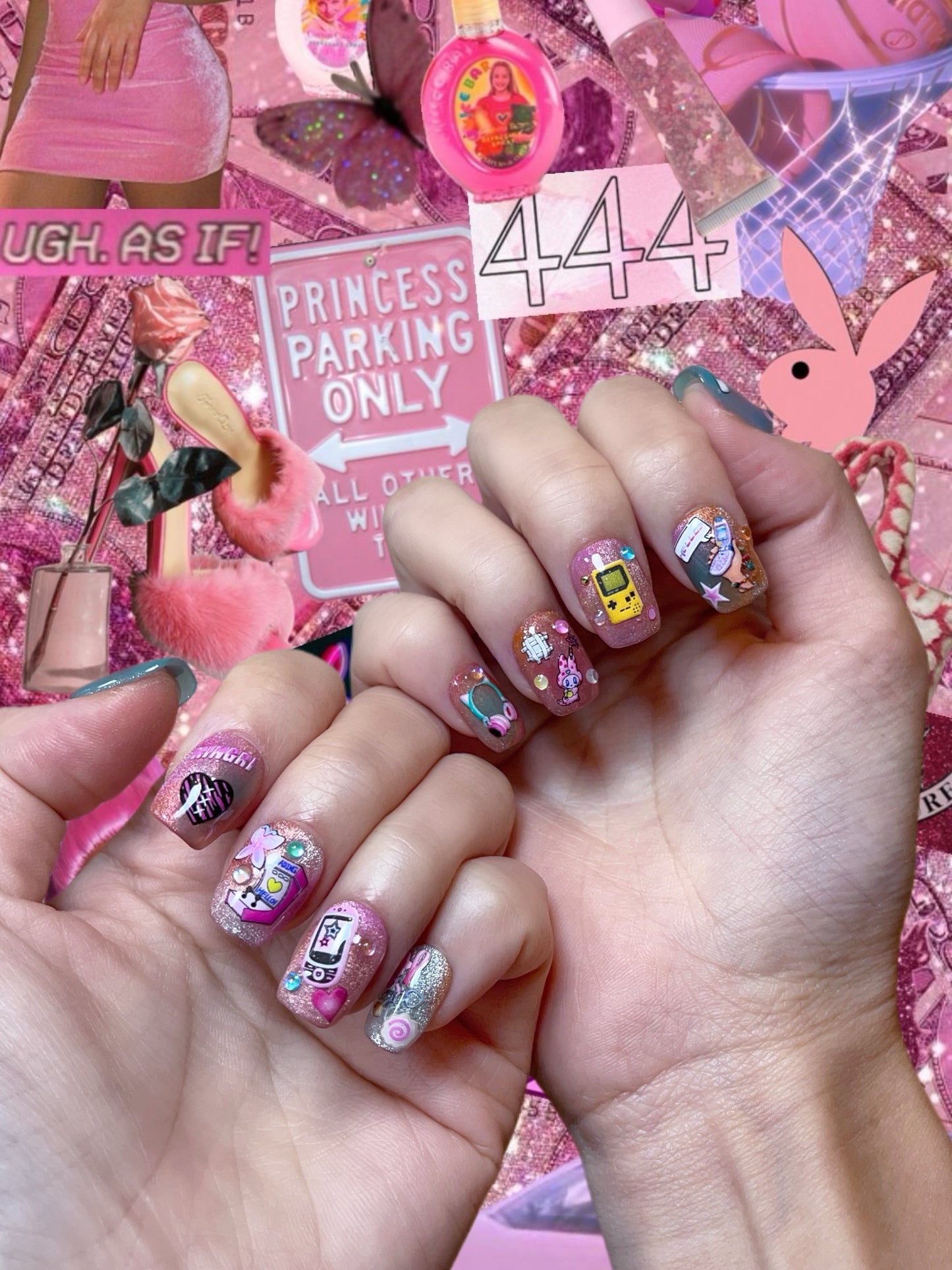 Retro Tech Nostalgia Nails