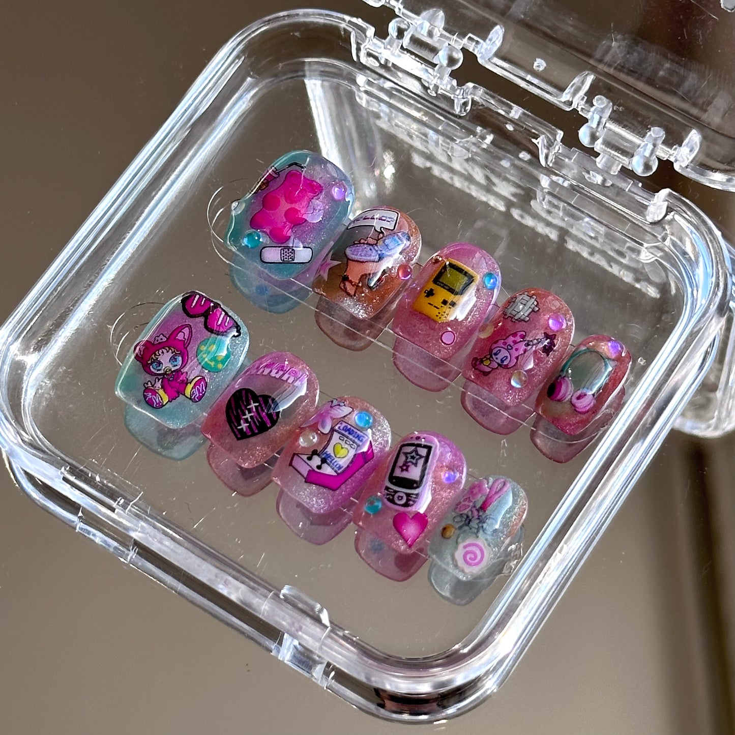 Retro Tech Nostalgia Nails